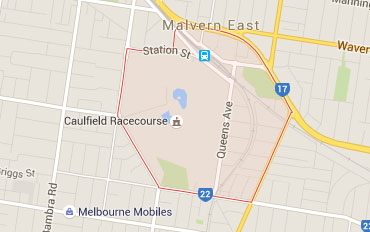 Caulfield East Regional Outline according to Google Data 2015