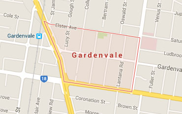 Gardenvale Regional Outline according to Google Data 2015