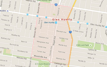 Glen Huntly Regional Outline according to Google Data 2015