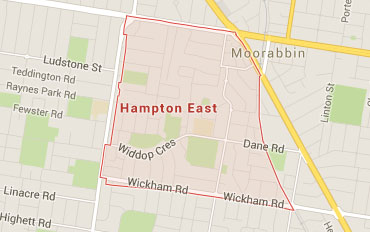 Hampton East Regional Outline according to Google Data 2015
