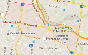 Malvern East Regional Outline according to Google Data 2015