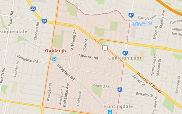 Oakleigh Regional Outline according to Google Data 2015