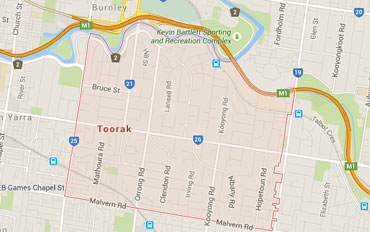 Toorak Regional Outline according to Google Data 2015